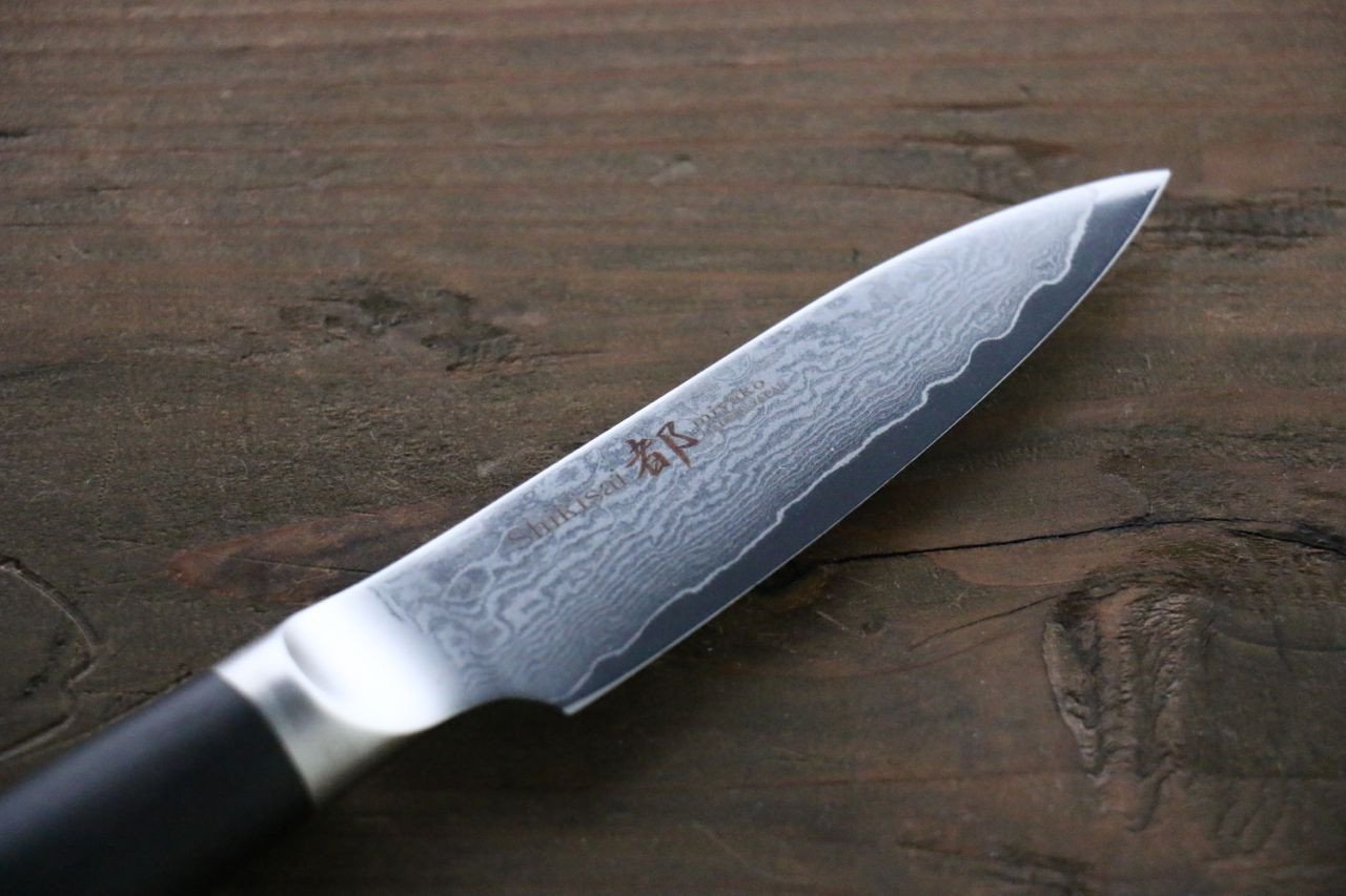 Miyako AUS8 33 Layer Damascus Paring 85mm - Japanny - Best Japanese Knife