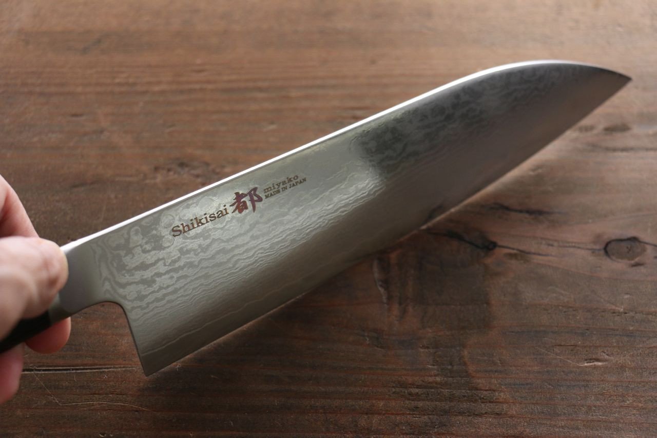 Miyako AUS8 33 Layer Damascus Santoku 180mm (Super Deal) - Japanny - Best Japanese Knife