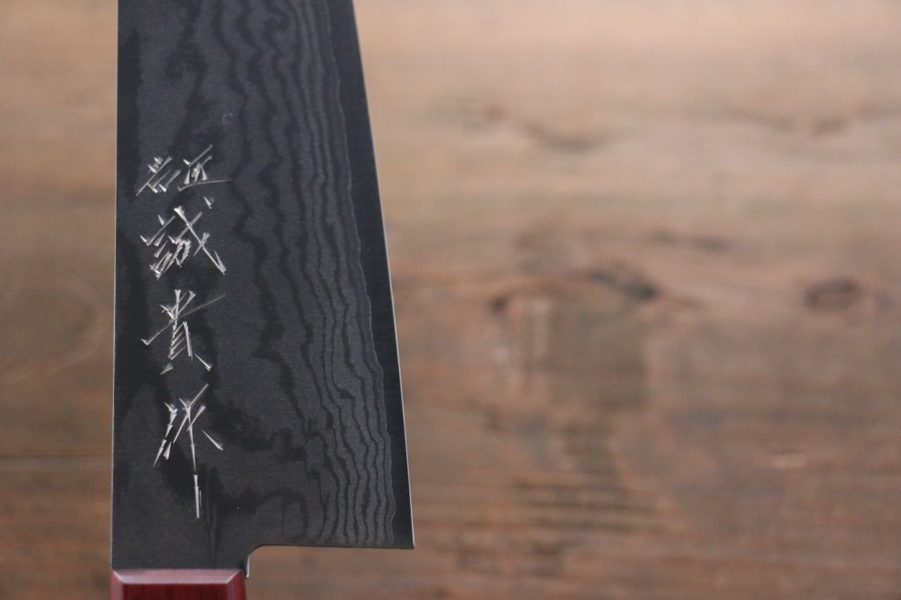 Shigeki Tanaka VG10 17 Layer Damascus Gyuto 180mm Red Pakka wood Handle - Japanny - Best Japanese Knife