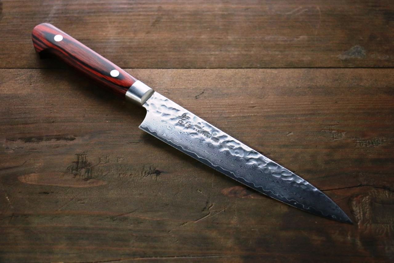 Sakai Takayuki 33 Layer Damascus Santoku 180mm & Petty 150mm Japanese Knives Set - Japanny - Best Japanese Knife