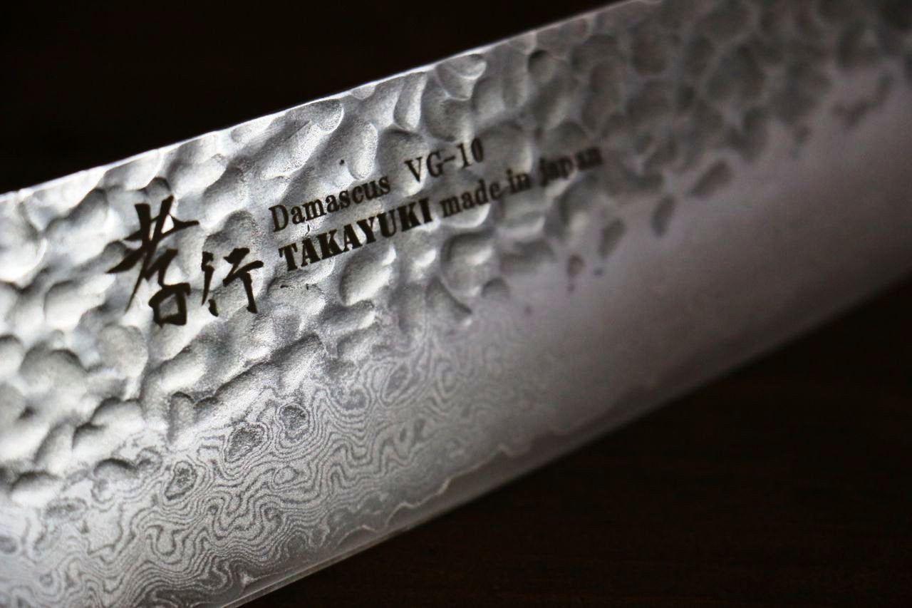 Sakai Takayuki 33 Layer Damascus Santoku 180mm & Petty 150mm Japanese Knives Set - Japanny - Best Japanese Knife