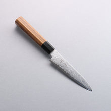  Seisuke VG10 Damascus Petty-Utility  120mm Teak (ferrule: Black Water Buffalo Horn) Handle - Japanny - Best Japanese Knife