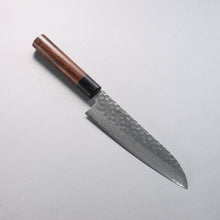  Seisuke VG10 16 Layer Hammered Damascus Santoku  180mm Rosewood Handle - Japanny - Best Japanese Knife