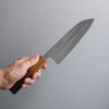 Seisuke AUS8 Coreless Santoku  180mm Burnt Oak Handle - Japanny - Best Japanese Knife