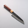 Seisuke Blue Super Black Nashiji Santoku  170mm Rosewood (Ferrule: White Pakka Wood) Handle - Japanny - Best Japanese Knife