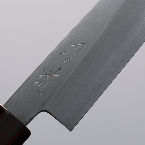 Hado Silver Steel No.3 Migaki Finished Petty-Utility  150mm Lacquered (Kijiro-nuri) Handle - Japanny - Best Japanese Knife