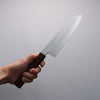 Hado Silver Steel No.3 Migaki Finished Santoku  180mm Lacquered (Kijiro-nuri) Handle - Japanny - Best Japanese Knife