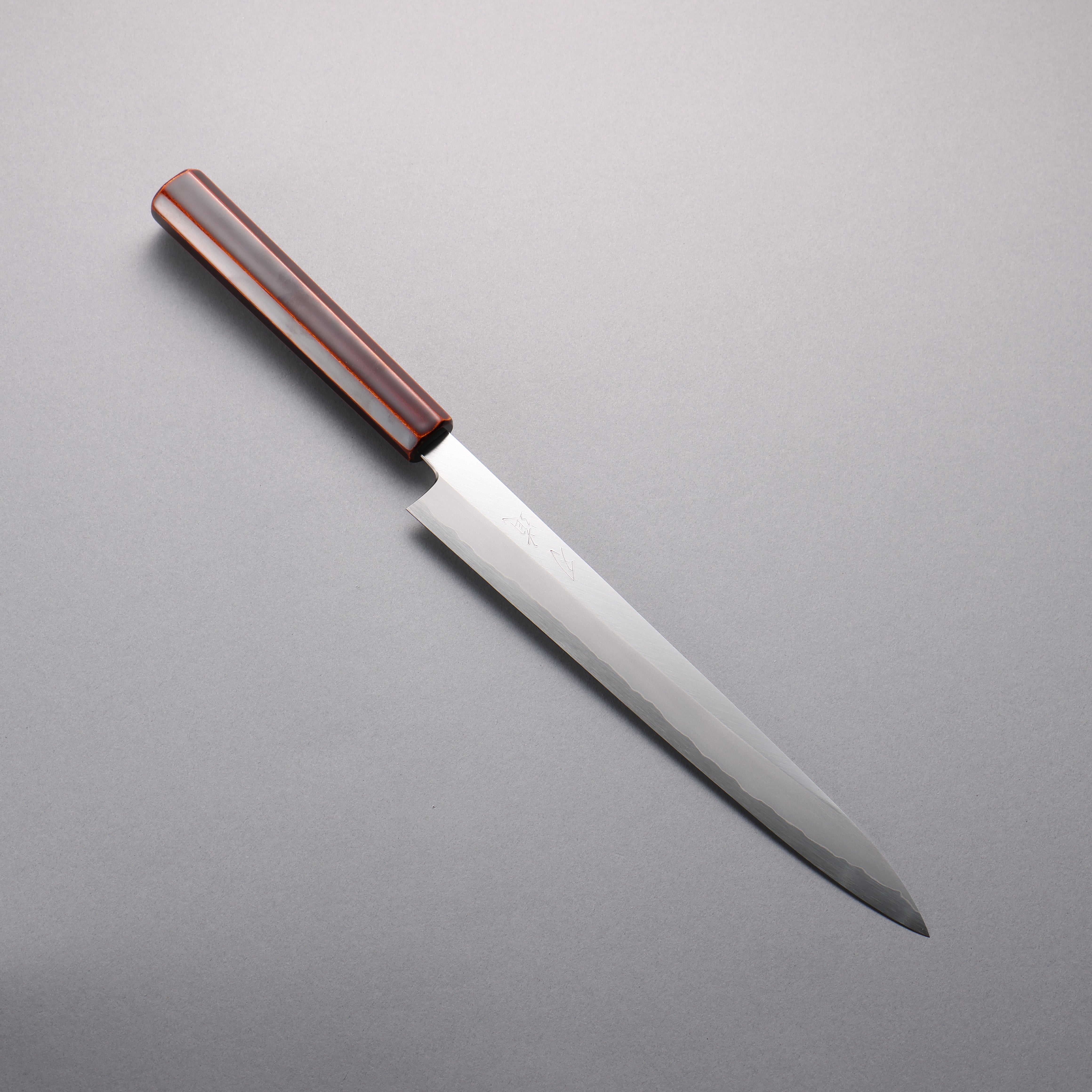 Hado Silver Steel No.3 Migaki Finished Sujihiki  240mm Lacquered (Kijiro-nuri) Handle - Japanny - Best Japanese Knife