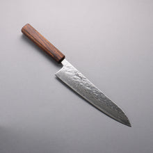  Seisuke Stainless Steel 440C Hammered Damascus Migaki Finished Gyuto  210mm Oak Handle - Japanny - Best Japanese Knife