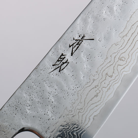 Seisuke Stainless Steel 440C Hammered Damascus Migaki Finished Gyuto  210mm Oak Handle - Japanny - Best Japanese Knife