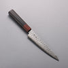 Seisuke VG10 33 Layer Damascus Hammered Petty-Utility  135mm Black Pakka wood Handle - Japanny - Best Japanese Knife