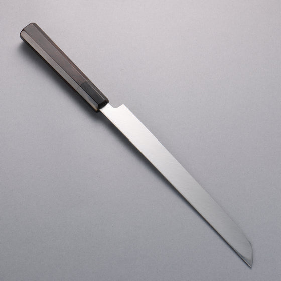 Tessen by Tanaka Tamahagane Mirrored Finish Sakimaru Yanagiba  240mm Ebony Wood Handle with Sheath - Japanny - Best Japanese Knife