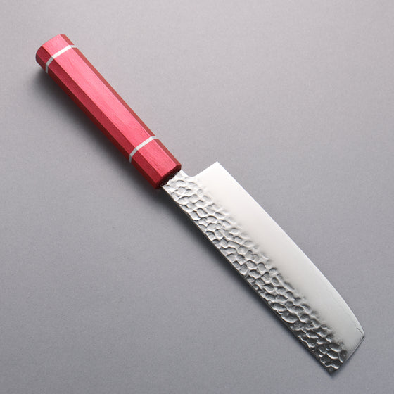 Sakai Takayuki VG10 33 Layer Damascus Nakiri 160mm Live oak Lacquered (Kouseki) Handle - Japanny - Best Japanese Knife