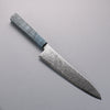 Seisuke SG2 Damascus Migaki Finished Gyuto  210mm Blue Stablized Wood Handle - Japanny - Best Japanese Knife