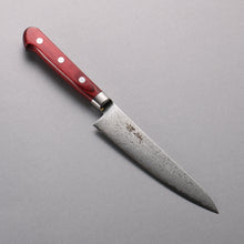  Seisuke VG10 33 Layer Damascus Petty-Utility  135mm Red Pakka wood Handle - Japanny - Best Japanese Knife