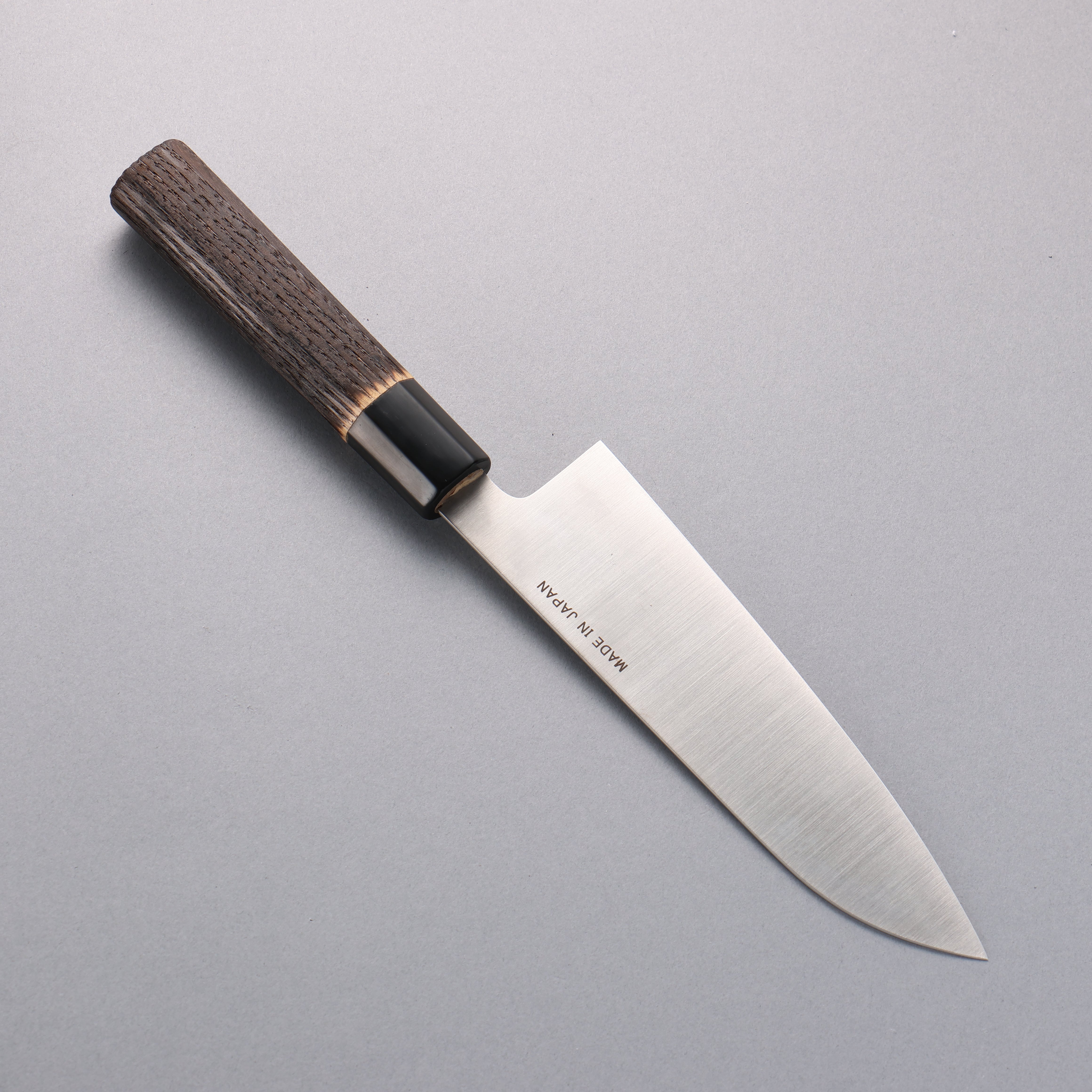 Seisuke Swedish Steel-stn Santoku 180mm Burnt Chestnut Handle - Japanny - Best Japanese Knife