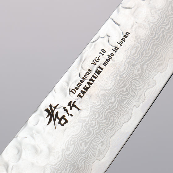 Sakai Takayuki VG10 33 Layer Damascus Petty-Utility 180mm Live oak Lacquered (Kouseki) Handle - Japanny - Best Japanese Knife