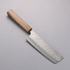 Oul White Steel No.1 Hammered Nakiri  165mm Oak Handle - Japanny - Best Japanese Knife