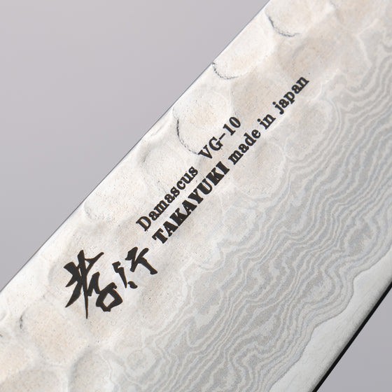 Sakai Takayuki VG10 33 Layer Damascus Steak 120mm Live oak Lacquered (Kouseki) Handle - Japanny - Best Japanese Knife