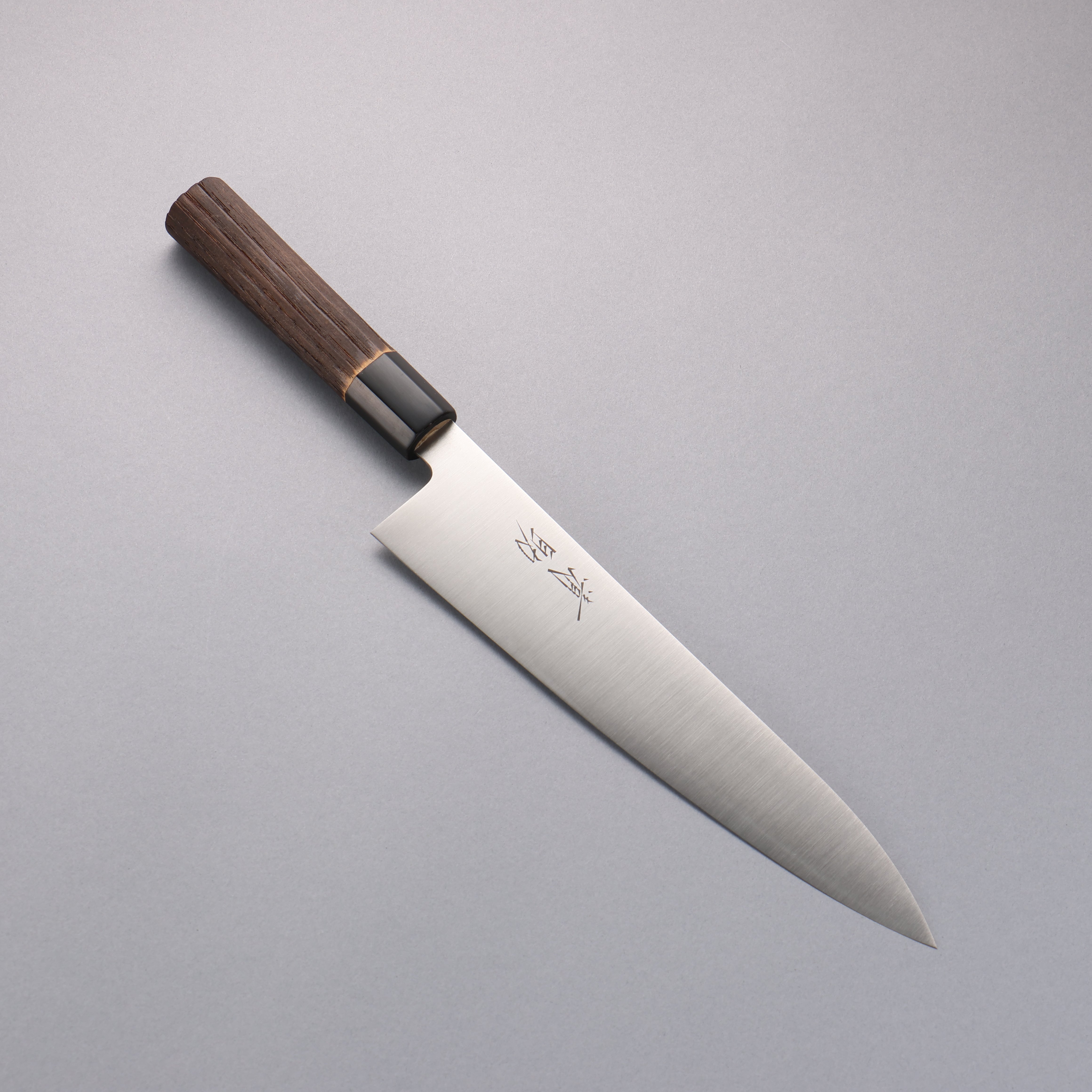 Seisuke Swedish Steel-stn Gyuto 240mm Burnt Chestnut Handle - Japanny - Best Japanese Knife