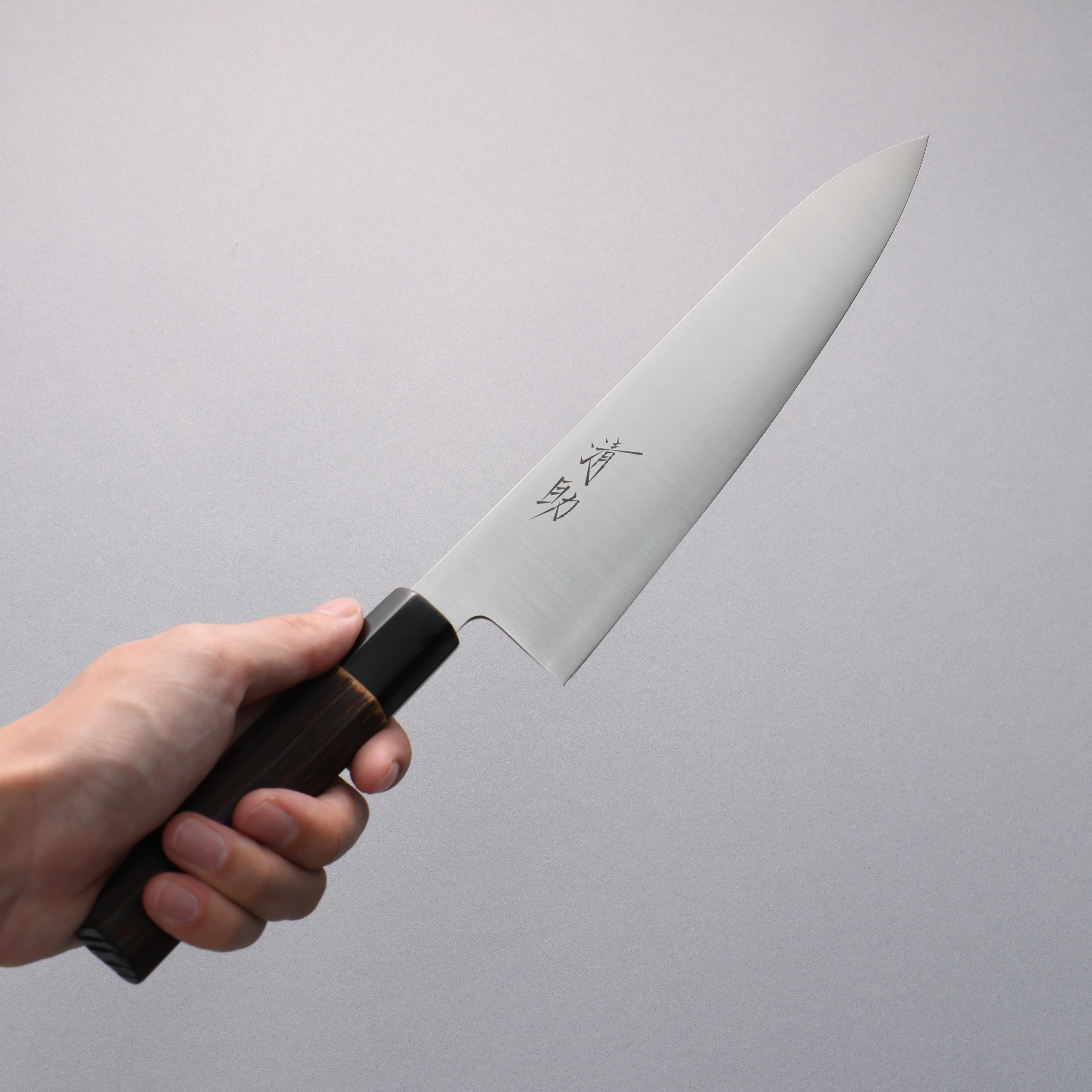 Seisuke Swedish Steel-stn Gyuto 240mm Burnt Chestnut Handle - Japanny - Best Japanese Knife