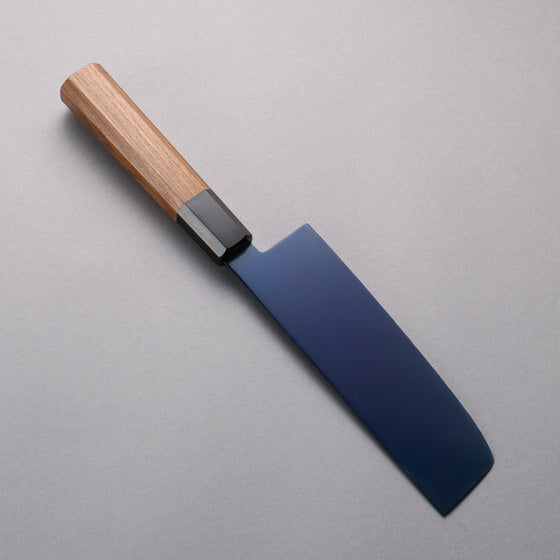 Seisuke SK-85 Ion plating Nakiri  160mm Teak (ferrule: Black Plastic) Handle - Japanny - Best Japanese Knife