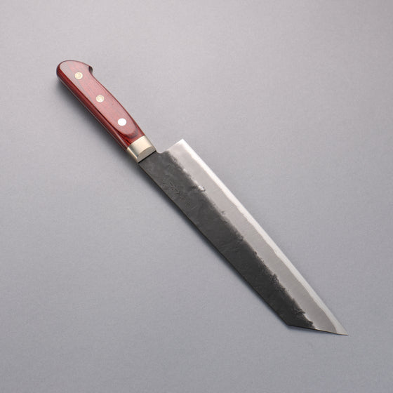 Seisuke Kuronashi Blue Super Nashiji Kurouchi Kiritsuke Gyuto 210mm Red Pakka wood Handle - Japanny - Best Japanese Knife