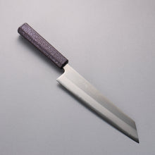  Seisuke White Steel No.1 Migaki Polish Finish Kiritsuke Gyuto  210mm Oak with Purple Lacquer Handle - Japanny - Best Japanese Knife