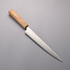 Seisuke Silver Steel No.3 Migaki Polish Finish Sujihiki 240mm White Oak Handle - Japanny - Best Japanese Knife