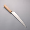 Seisuke Silver Steel No.3 Migaki Polish Finish Sujihiki 240mm White Oak Handle - Japanny - Best Japanese Knife