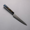 Kanjyo SG2 Damascus Petty-Utility  150mm Dark Blue and Gold Lacquered Handle - Japanny - Best Japanese Knife