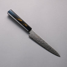  Kanjyo SG2 Damascus Petty-Utility  150mm Dark Blue and Gold Lacquered Handle - Japanny - Best Japanese Knife