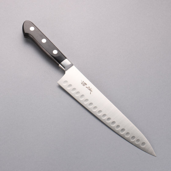 Seisuke Swedish Steel-stn Gyuto Salmon 210mm Black Pakka wood Handle - Japanny - Best Japanese Knife