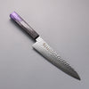 Sakai Takayuki Rinnou VG10 33 Layer Damascus Gyuto 210mm Purple Lacquered Handle - Japanny - Best Japanese Knife