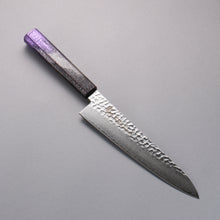  Sakai Takayuki Rinnou VG10 33 Layer Damascus Gyuto 210mm Purple Lacquered Handle - Japanny - Best Japanese Knife