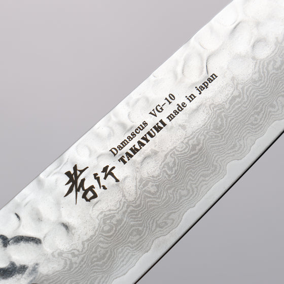 Sakai Takayuki Rinnou VG10 33 Layer Damascus Petty-Utility 180mm Purple Lacquered Handle - Japanny - Best Japanese Knife