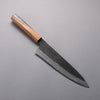 Tomoe Hozan White Steel No.2 Black Finished Gyuto  210mm Olive Tree and Black Resin Handle - Japanny - Best Japanese Knife