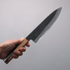 Tomoe Hozan White Steel No.2 Black Finished Gyuto  210mm Olive Tree and Black Resin Handle - Japanny - Best Japanese Knife