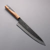 Tomoe Hozan White Steel No.2 Black Finished Gyuto  240mm Olive Tree and Black Resin Handle - Japanny - Best Japanese Knife