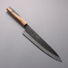  Tomoe Hozan White Steel No.2 Black Finished Gyuto  240mm Olive Tree and Black Resin Handle - Japanny - Best Japanese Knife