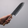 Tomoe Hozan White Steel No.2 Black Finished Santoku  165mm Olive Tree and Black Resin Handle - Japanny - Best Japanese Knife