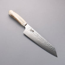  Sakai Takayuki VG10 33 Layer Damascus Kengata Gyuto 190mm Cow Bone Handle with Sheath - Japanny - Best Japanese Knife