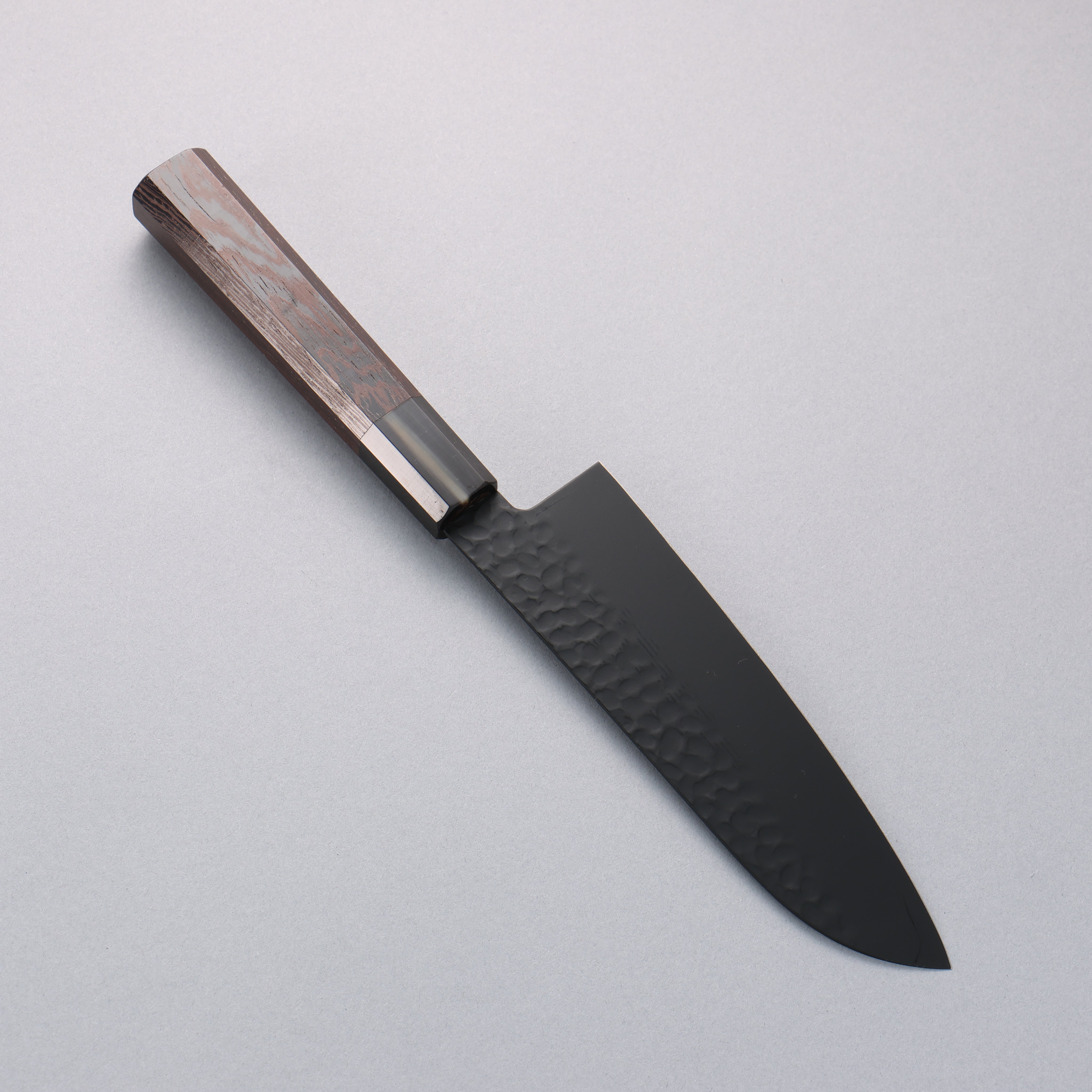 Sakai Takayuki Kurokage VG10 Hammered Teflon Coating Santoku 170mm Wenge Handle - Japanny - Best Japanese Knife