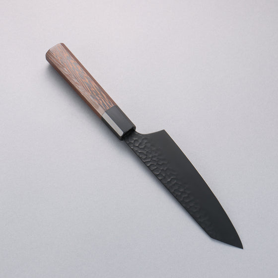 Sakai Takayuki Kurokage VG10 Hammered Teflon Coating Kengata Santoku 160mm Wenge Handle - Japanny - Best Japanese Knife