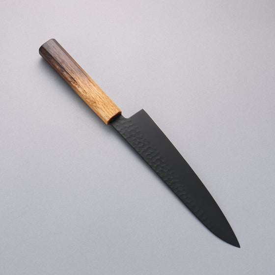 Sakai Takayuki Kurokage VG10 Hammered Teflon Coating Gyuto 210mm Burnt Oak Handle - Japanny - Best Japanese Knife