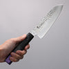 Sakai Takayuki Rinnou VG10 33 Layer Damascus Santoku 170mm Purple Lacquered Handle - Japanny - Best Japanese Knife