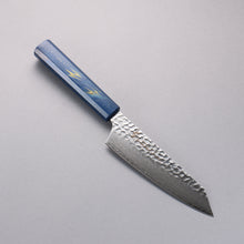  Sakai Takayuki VG10 33 Layer Damascus Kengata Santoku 160mm Live oak Lacquered (Saiseki) Handle - Japanny - Best Japanese Knife