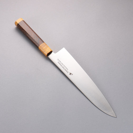 Sakai Takayuki Antares Topaz Uddeholm Swedish stain-resistant steel Gyuto 240mm Wenge (Double Yellow Ring) Handle - Japanny - Best Japanese Knife