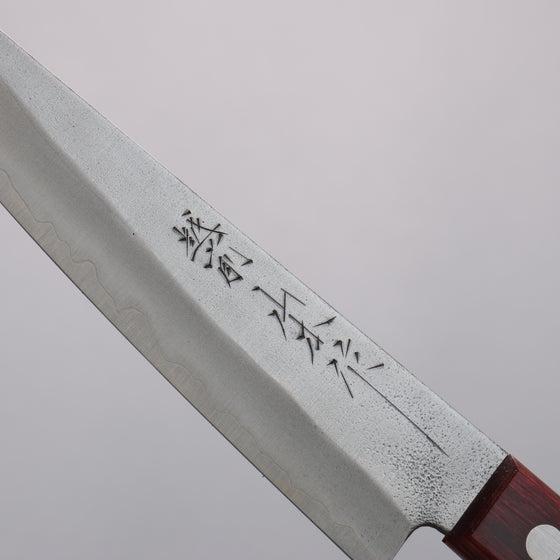 Nao Yamamoto Silver Steel No.3 Nashiji Petty-Utility  160mm Red Pakka wood Handle - Japanny - Best Japanese Knife