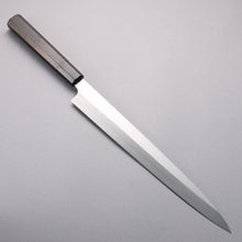  Minamoto Akitada Honyaki Blue Steel No.1 DX Kasumitogi Yanagiba  300mm Ebony Wood Handle - Japanny - Best Japanese Knife